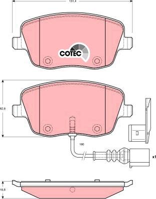 TRW GDB1472 - Brake Pad Set, disc brake onlydrive.pro