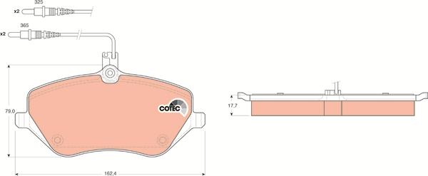 TRW GDB1595 - Brake Pad Set, disc brake onlydrive.pro