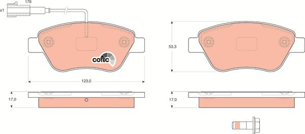 TRW GDB1590 - Brake Pad Set, disc brake onlydrive.pro