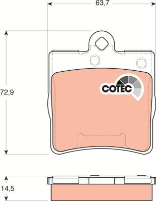 TRW GDB1545 - Brake Pad Set, disc brake onlydrive.pro