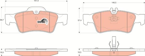 TRW GDB1546 - Piduriklotsi komplekt,ketaspidur onlydrive.pro