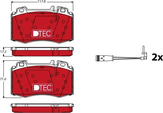 TRW GDB1543DTE - Тормозные колодки, дисковые, комплект onlydrive.pro