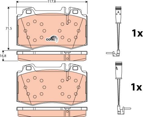 TRW GDB1543 - Brake Pad Set, disc brake onlydrive.pro