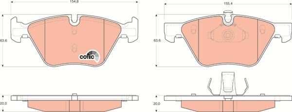 TRW GDB1559 - Brake Pad Set, disc brake onlydrive.pro