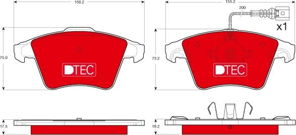 TRW GDB1556DTE - Brake Pad Set, disc brake onlydrive.pro