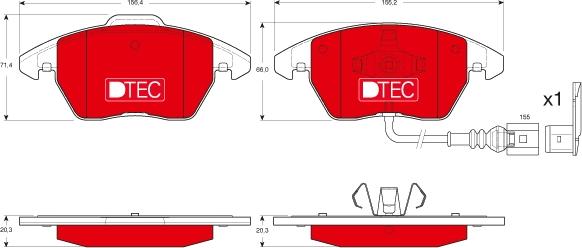 TRW GDB1550DTE - Bremžu uzliku kompl., Disku bremzes onlydrive.pro