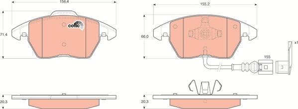 TRW GDB1550 - Brake Pad Set, disc brake onlydrive.pro