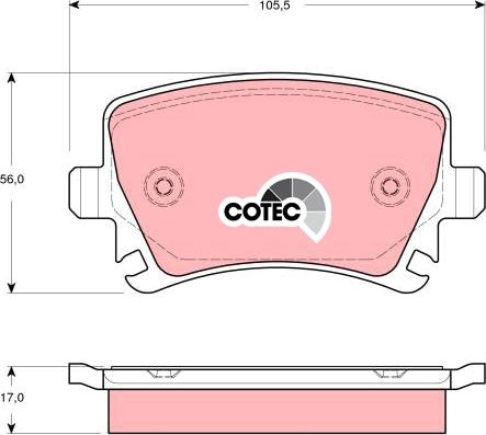 TRW GDB1551 - Brake Pad Set, disc brake onlydrive.pro