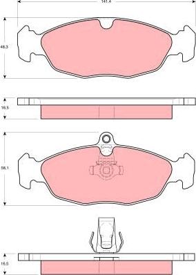 TRW GDB1569 - Brake Pad Set, disc brake onlydrive.pro