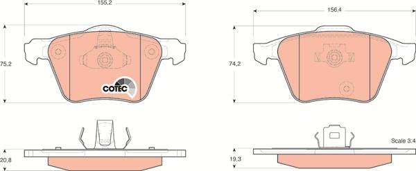 TRW GDB1565 - Brake Pad Set, disc brake onlydrive.pro