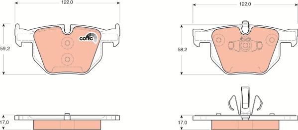 TRW GDB1560 - Brake Pad Set, disc brake onlydrive.pro