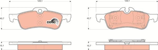 TRW GDB1561 - Brake Pad Set, disc brake onlydrive.pro