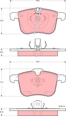 TRW GDB1567 - Brake Pad Set, disc brake onlydrive.pro