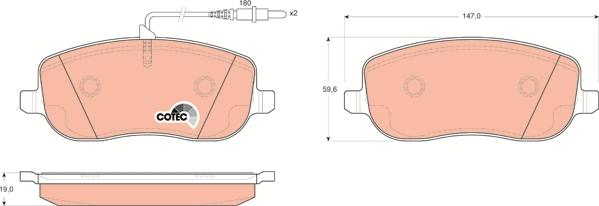 TRW GDB1503 - Brake Pad Set, disc brake onlydrive.pro