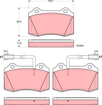 TRW GDB1519 - Brake Pad Set, disc brake onlydrive.pro