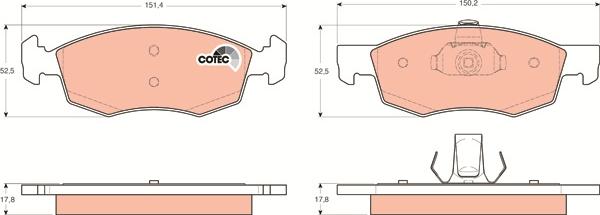 TRW GDB1588 - Brake Pad Set, disc brake onlydrive.pro