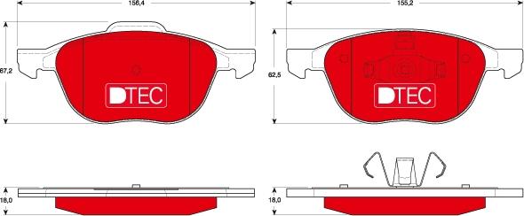 TRW GDB1583DTE - Brake Pad Set, disc brake onlydrive.pro