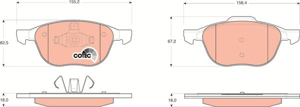 TRW GDB1583 - Brake Pad Set, disc brake onlydrive.pro