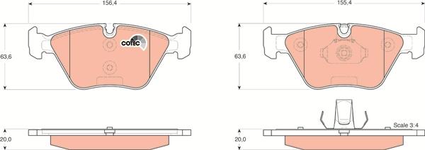 TRW GDB1531 - Brake Pad Set, disc brake onlydrive.pro