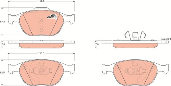 TRW GDB1532 - Brake Pad Set, disc brake onlydrive.pro