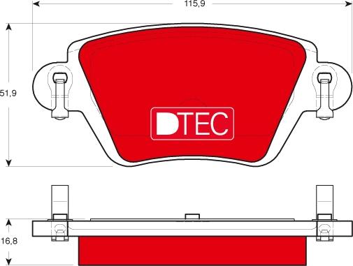 TRW GDB1525DTE - Тормозные колодки, дисковые, комплект onlydrive.pro