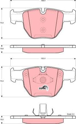 TRW GDB1526 - Brake Pad Set, disc brake onlydrive.pro