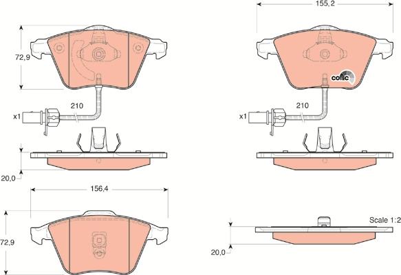 TRW GDB1528 - Brake Pad Set, disc brake onlydrive.pro