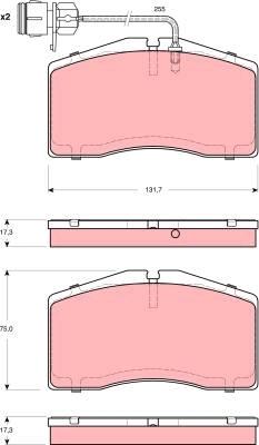 TRW GDB1523 - Brake Pad Set, disc brake onlydrive.pro