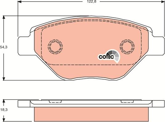 TRW GDB1571 - Brake Pad Set, disc brake onlydrive.pro