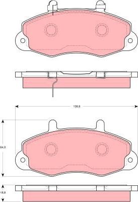 TRW GDB1572 - Piduriklotsi komplekt,ketaspidur onlydrive.pro