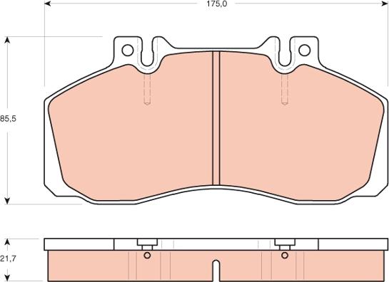 TRW GDB1695 - Brake Pad Set, disc brake onlydrive.pro