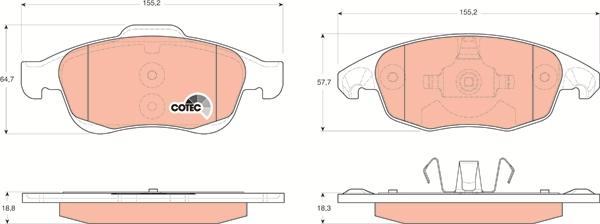 TRW GDB1690 - Brake Pad Set, disc brake onlydrive.pro