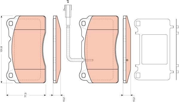 TRW GDB1645 - Brake Pad Set, disc brake onlydrive.pro