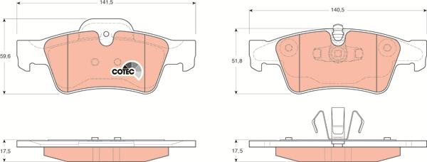 TRW GDB1643 - Brake Pad Set, disc brake onlydrive.pro