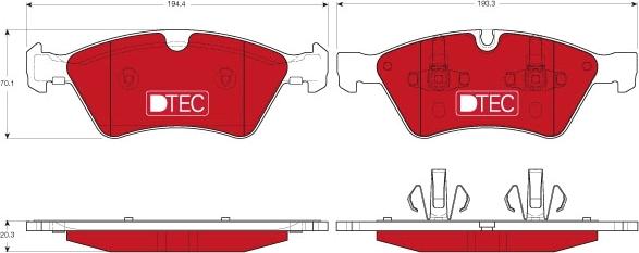 TRW GDB1642DTE - Brake Pad Set, disc brake onlydrive.pro