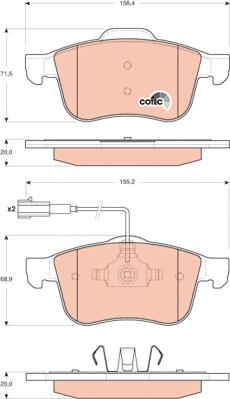 TRW GDB1647 - Brake Pad Set, disc brake onlydrive.pro