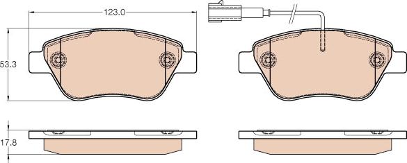 TRW GDB1654 - Brake Pad Set, disc brake onlydrive.pro