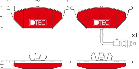 TRW GDB1658DTE - Тормозные колодки, дисковые, комплект onlydrive.pro