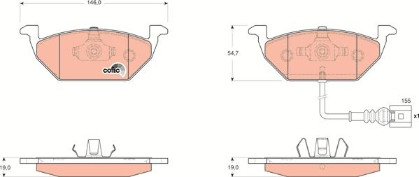 TRW GDB1658 - Brake Pad Set, disc brake onlydrive.pro