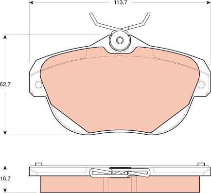 TRW GDB1664 - Brake Pad Set, disc brake onlydrive.pro