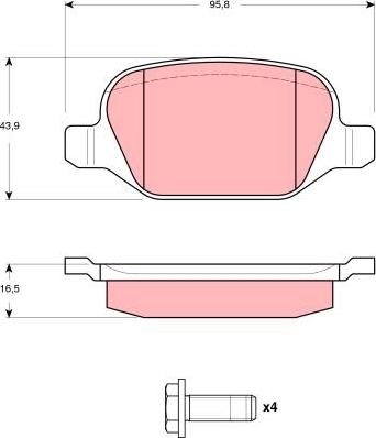 TRW GDB1604 - Brake Pad Set, disc brake onlydrive.pro