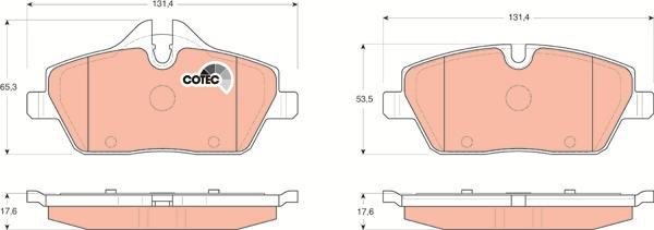 TRW GDB1611 - Brake Pad Set, disc brake onlydrive.pro