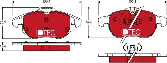 TRW GDB1613DTE - Brake Pad Set, disc brake onlydrive.pro