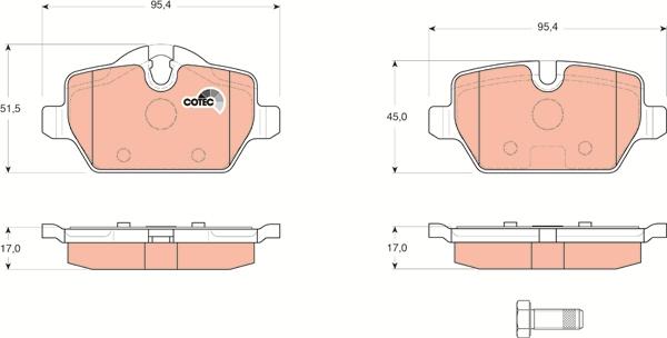 TRW GDB1612 - Brake Pad Set, disc brake onlydrive.pro