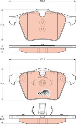 TRW GDB1684 - Brake Pad Set, disc brake onlydrive.pro