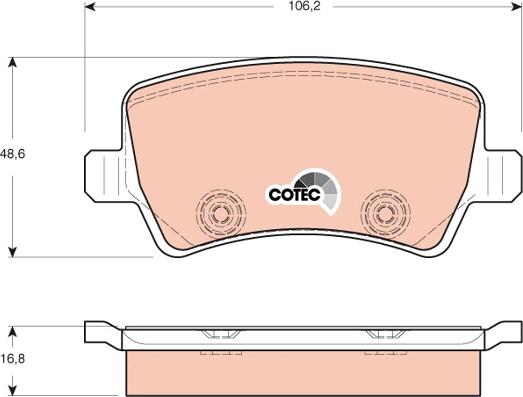 TRW GDB1685 - Brake Pad Set, disc brake onlydrive.pro