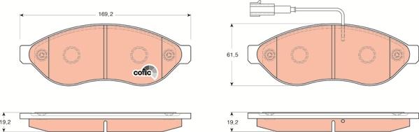 TRW GDB1681 - Brake Pad Set, disc brake onlydrive.pro