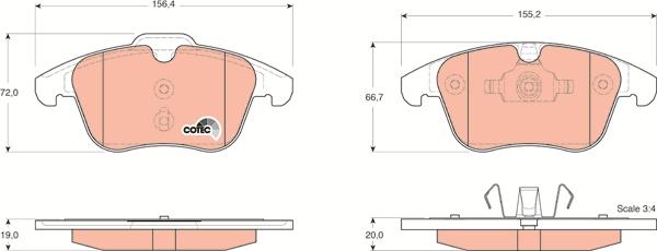 TRW GDB1683 - Brake Pad Set, disc brake onlydrive.pro