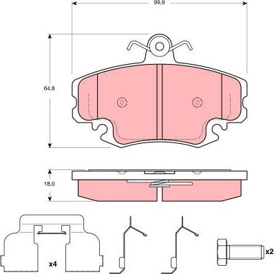 TRW GDB1635 - Brake Pad Set, disc brake onlydrive.pro