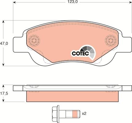 TRW GDB1633 - Brake Pad Set, disc brake onlydrive.pro